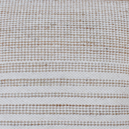 Pukara Cushion, 56x56 cm, Natural White, Natural, Jute, Wool, Hand Woven, Pitloom, Flat Weave