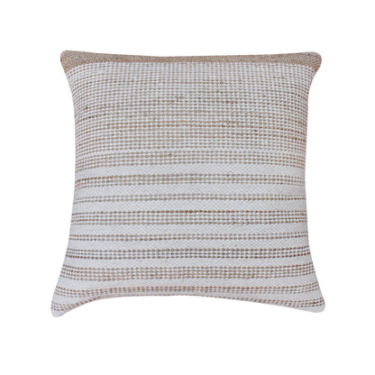 Pukara Cushion, 56x56 cm, Natural White, Natural, Jute, Wool, Hand Woven, Pitloom, Flat Weave