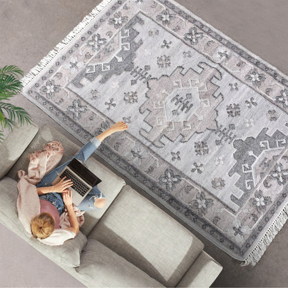 Area Rug, Bedroom Rug, Living Room Rug, Living Area Rug, Indian Rug, Office Carpet, Office Rug, Shop Rug Online, Pet, Taupe, Grey, Punja, Flat Weave, Traditional