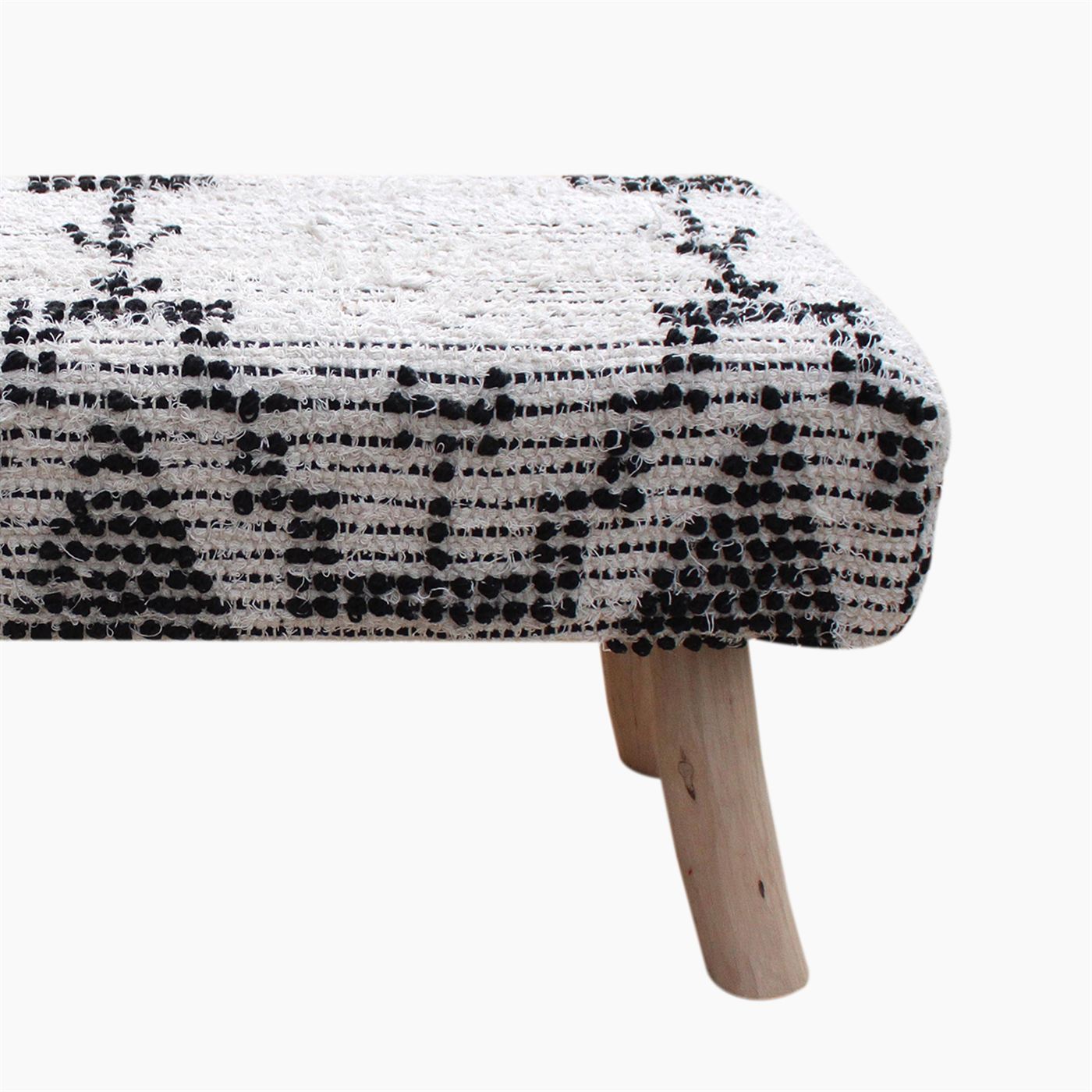Rampart Bench, Cotton, Natural White, Charcoal, Pitloom, All Loop