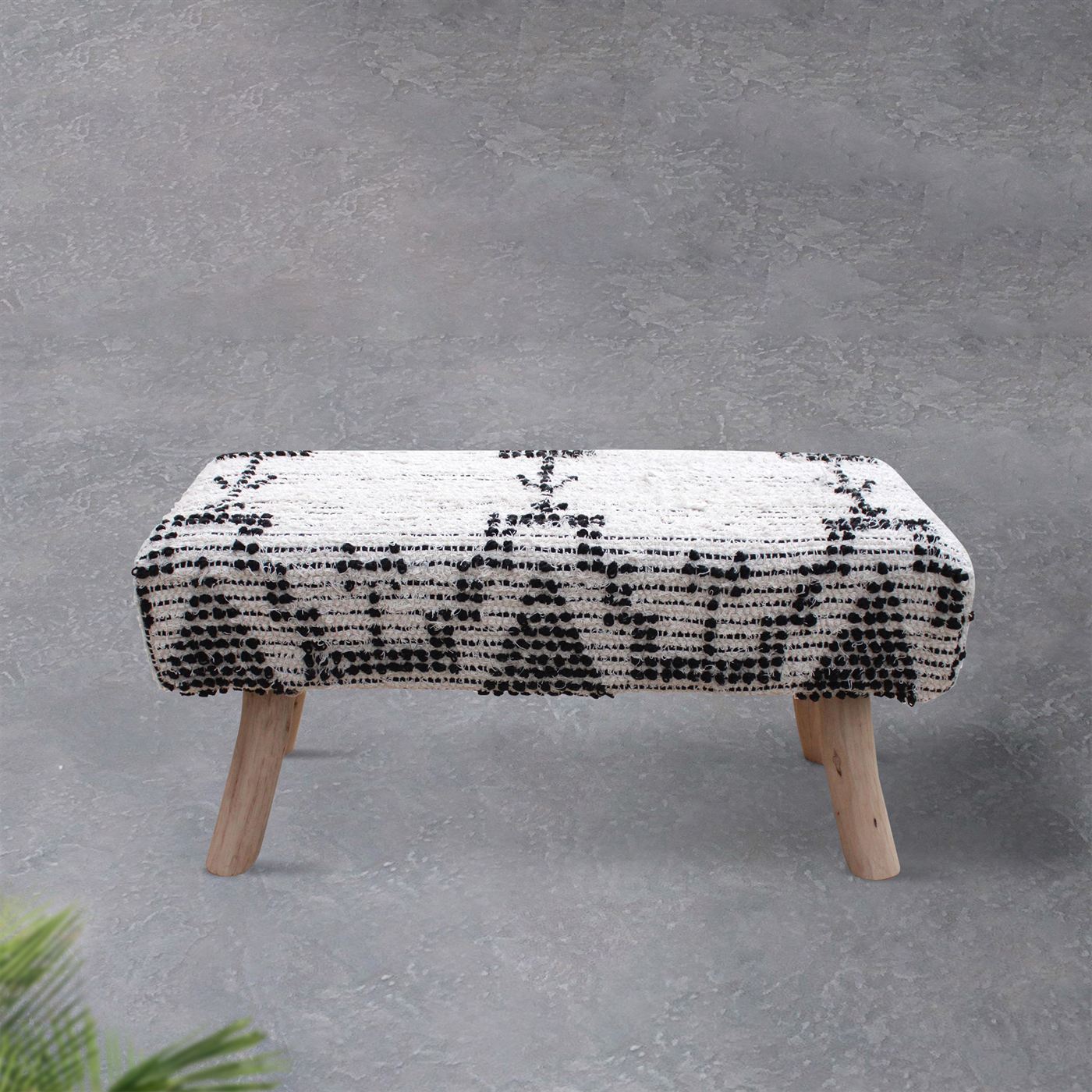 Rampart Bench, Cotton, Natural White, Charcoal, Pitloom, All Loop
