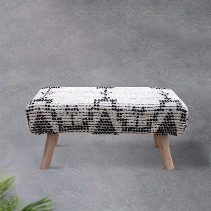 Rampart Bench, Cotton, Natural White, Charcoal, Pitloom, All Loop