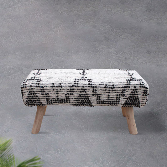 Rampart Bench, Cotton, Natural White, Charcoal, Pitloom, All Loop