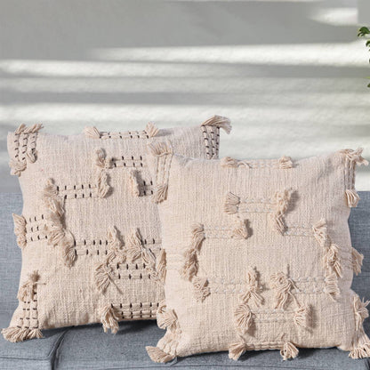 Reka Cushion, 45x45 cm, Cotton, Hand Made, Hm Stitching, Flat Weave