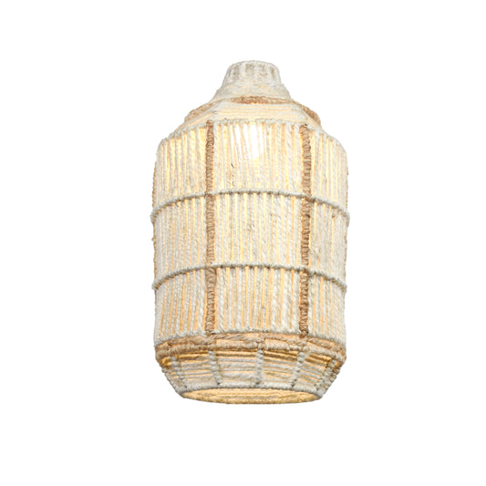 RINCO LAMP - IVORY/NATURAL - HAND MADE - JUTE