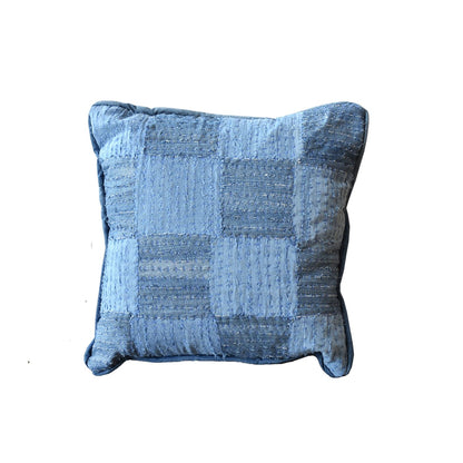 Ringe Pillow, Denim, Blue, Hm Stitching, Flat Weave