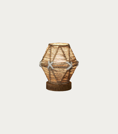 RIORA LAMP - NATURAL/IVORY - HAND MADE - JUTE/WOOL