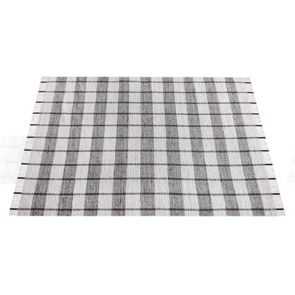 RONALDSEY RUG - IVORY/BROWN - HAND WOVEN - COTTON DENIM