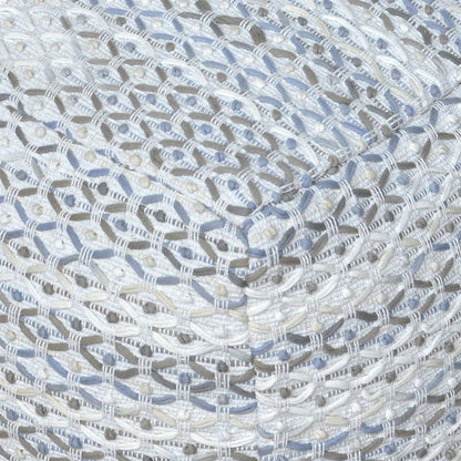 Rosita Pouf, Cotton, Natural White, Blue, Grey, Pitloom, All Loop 