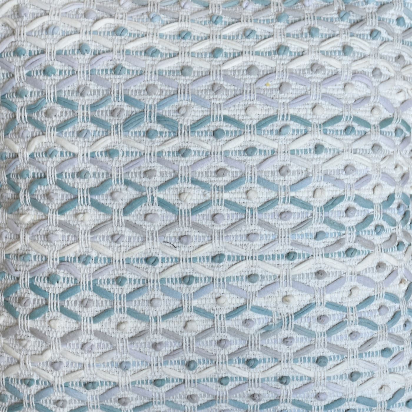 Rosita Pillow, Cotton, Natural White, Aqua, Grey, Pitloom, All Loop