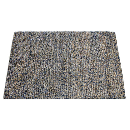 Area Rug, Bedroom Rug, Living Room Rug, Living Area Rug, Indian Rug, Office Carpet, Office Rug, Shop Rug Online, Hemp, Wool, Blue, Natural, Pitloom, Flat Weave, breded