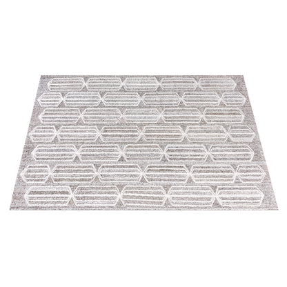 ROTAN RUG - BEIGE/WHITE - HAND TUFTED - COTTON DENIM/WOOL