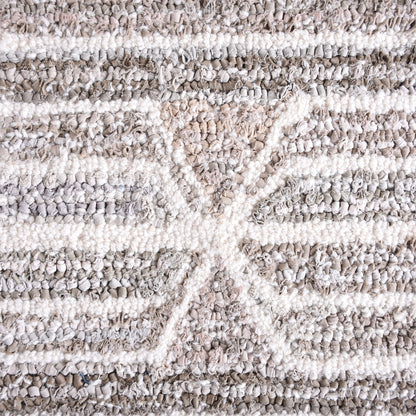 ROTAN RUG - BEIGE/WHITE - HAND TUFTED - COTTON DENIM/WOOL