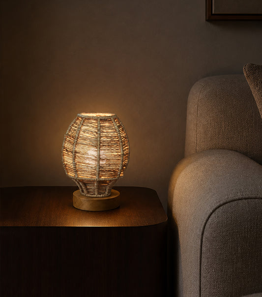 RYLEN LAMP - BEIGE - HAND MADE - JUTE