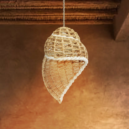 RALSTON LAMP - NATURAL/IVORY - HAND MADE - WOOL/JUTE