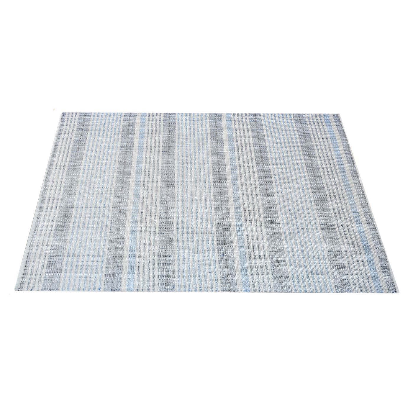 Area Rug, Bedroom Rug, Living Room Rug, Living Area Rug, Indian Rug, Office Carpet, Office Rug, Shop Rug Online, Cotton, Grey/ Blue, Pitloom, Flat Weave, Stripes