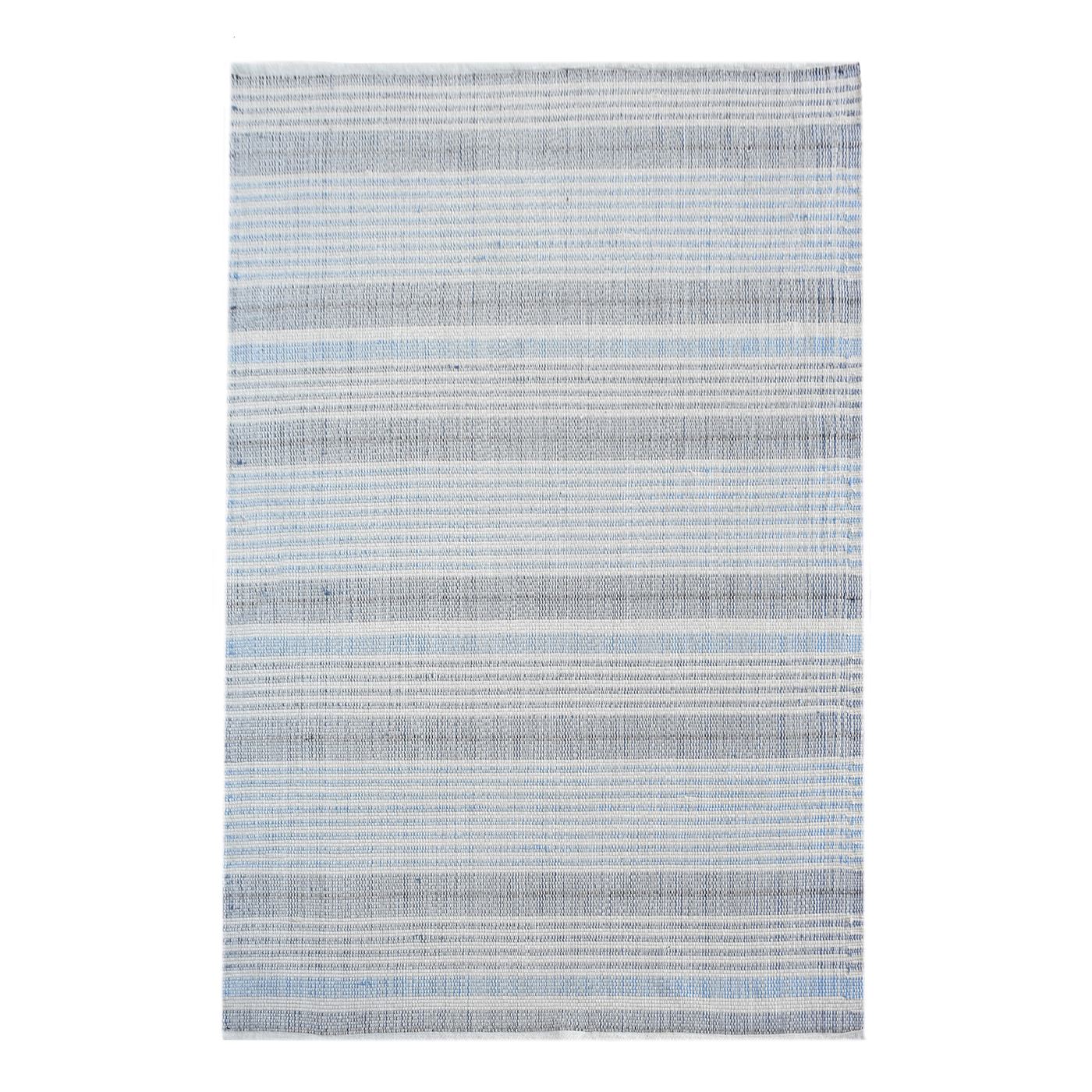 Area Rug, Bedroom Rug, Living Room Rug, Living Area Rug, Indian Rug, Office Carpet, Office Rug, Shop Rug Online, Cotton, Grey/ Blue, Pitloom, Flat Weave, Stripes