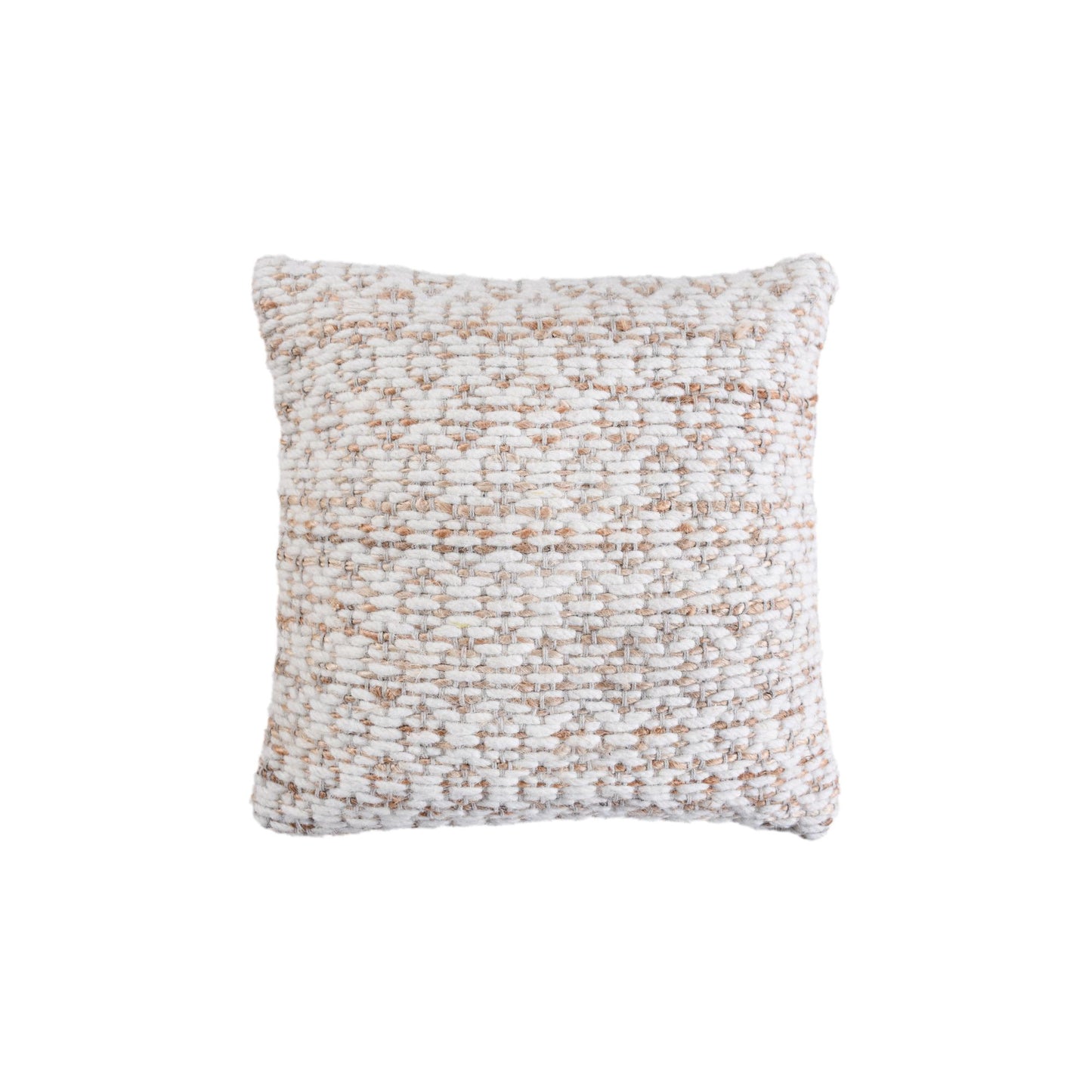 Textured square pillow on a white background