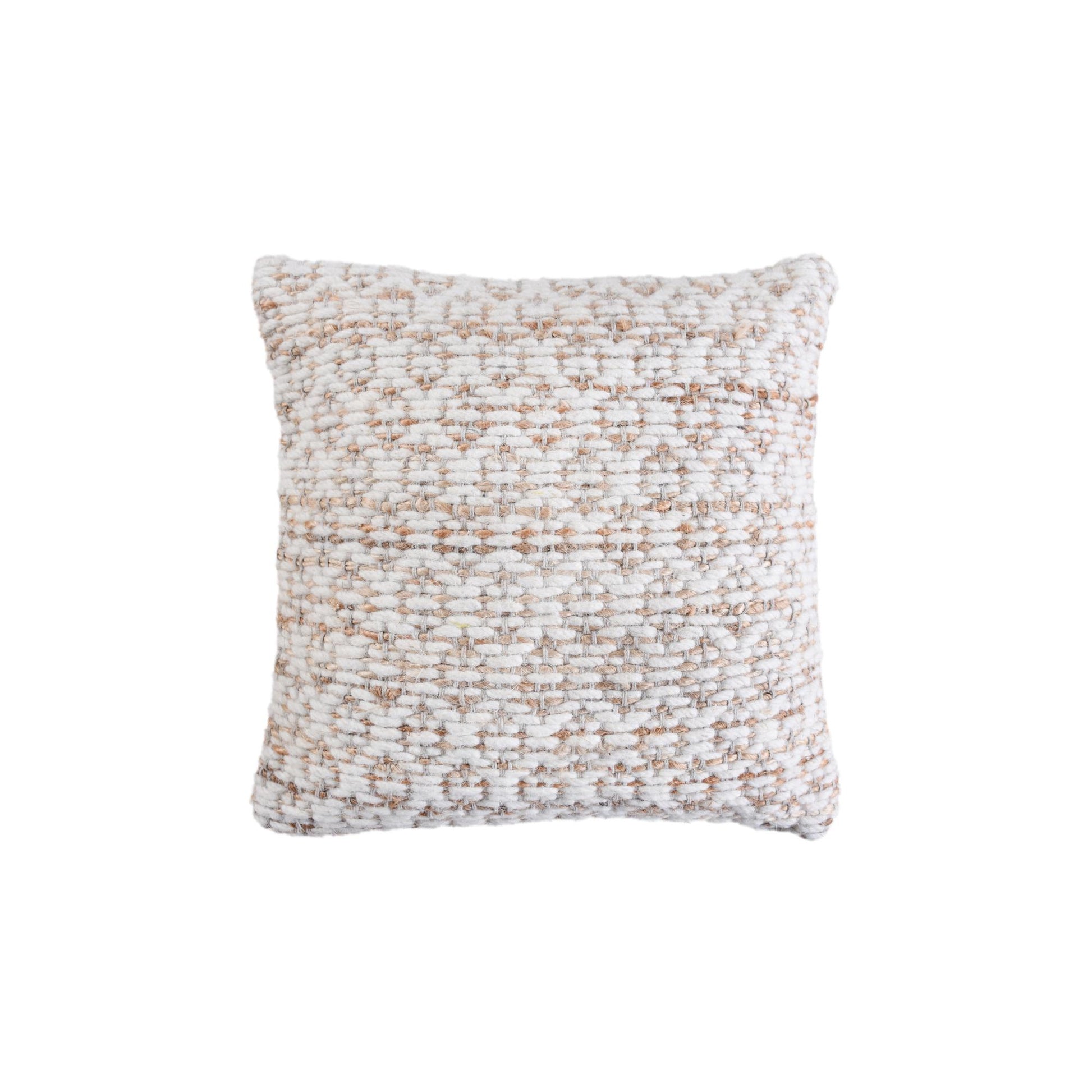 Textured square pillow on a white background