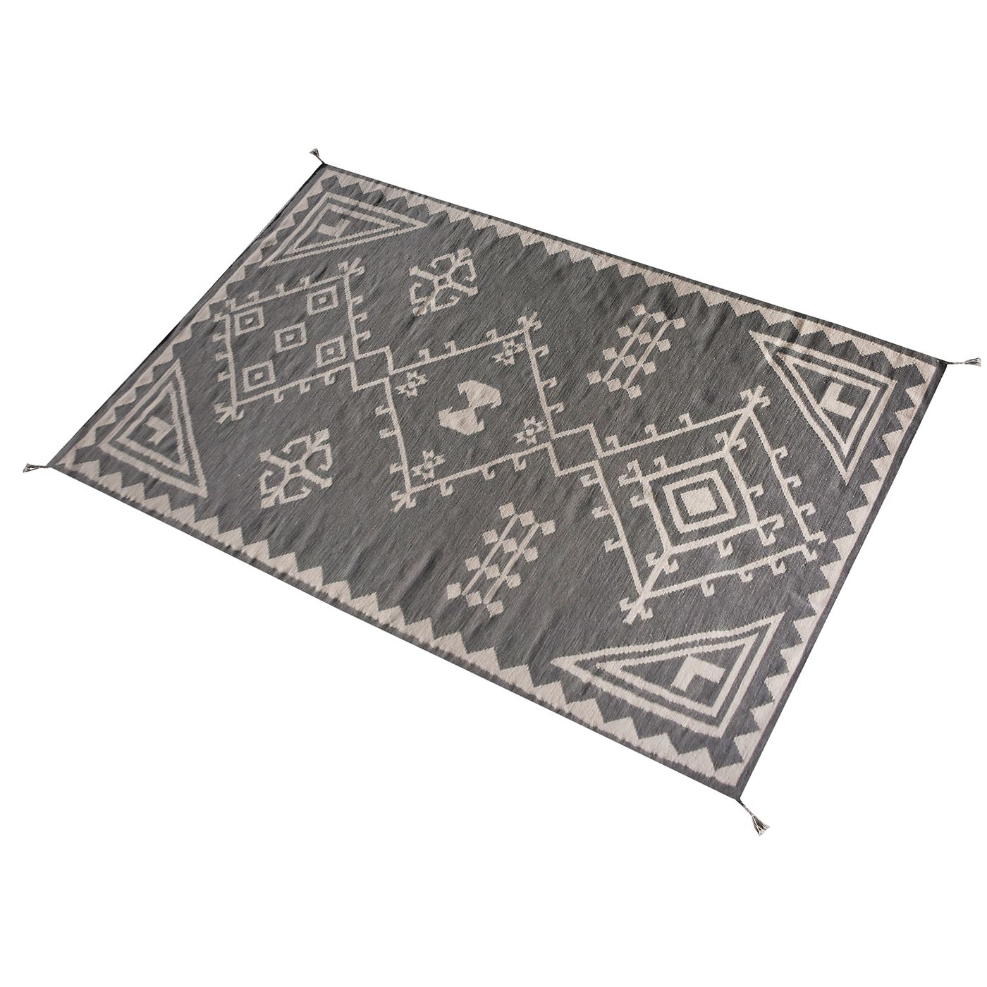 Area Rug, Bedroom Rug, Living Room Rug, Living Area Rug, Indian Rug, Office Carpet, Office Rug, Shop Rug Online, Nz Wool, Grey, Beige, Punja, Flat Weave, Plush 