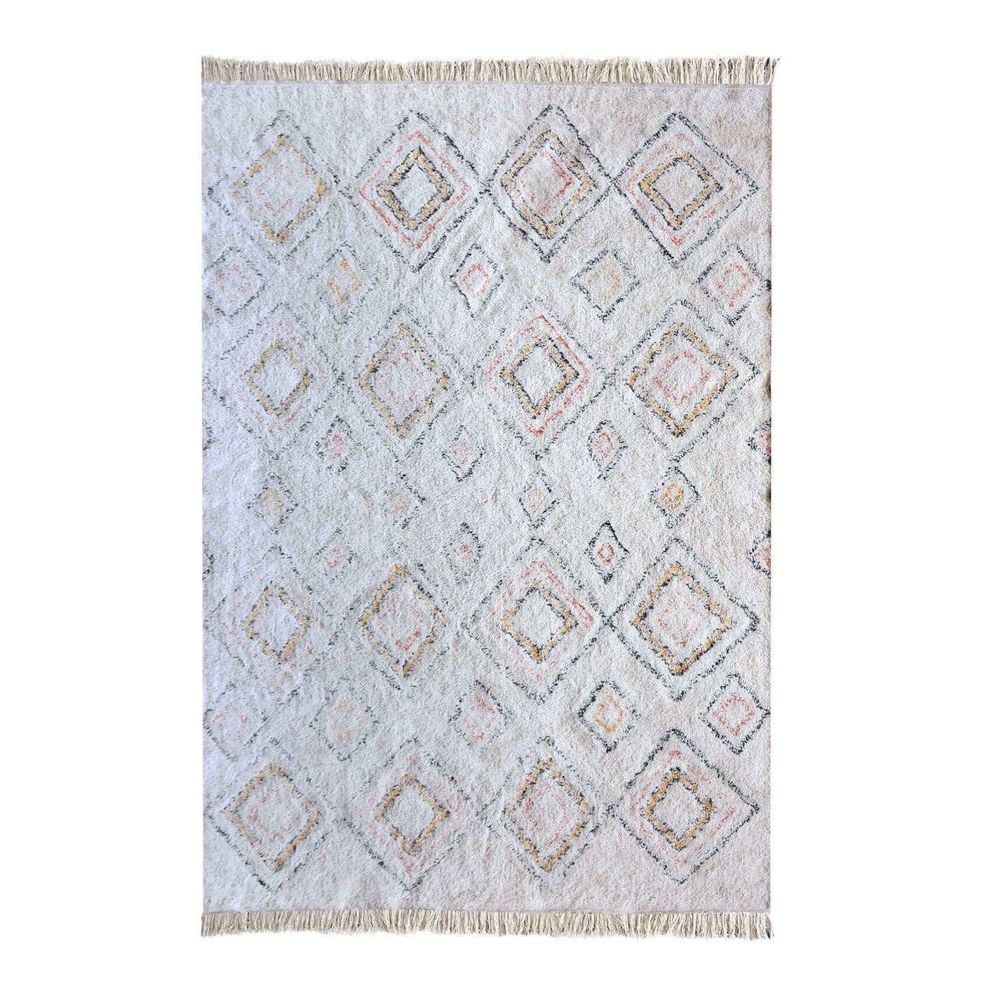 Area Rug, Bedroom Rug, Living Room Rug, Living Area Rug, Indian Rug, Office Carpet, Office Rug, Shop Rug Online, Cotton, Natural White, Multi, Bm Fn, All Cut, Geometrical