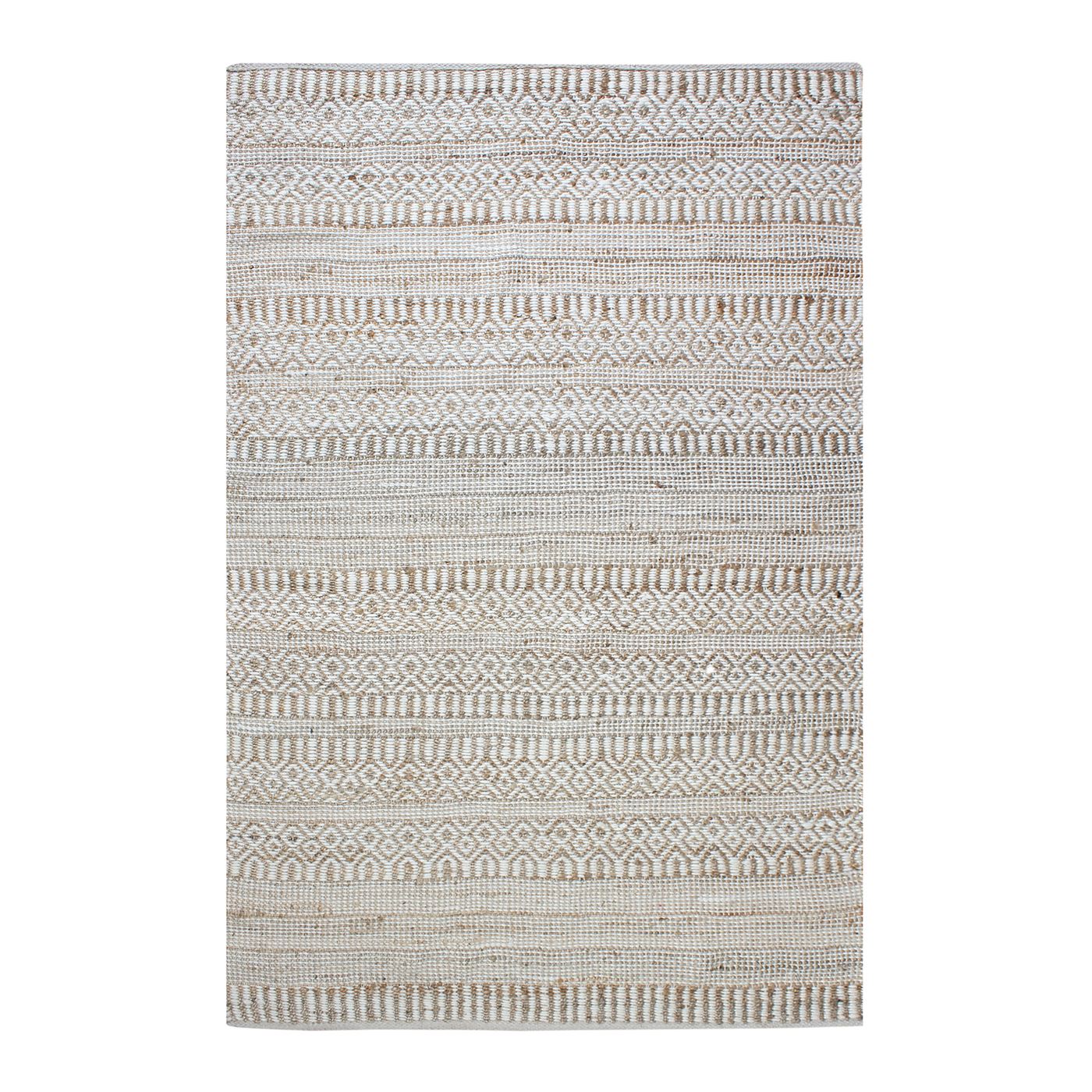 Area Rug, Bedroom Rug, Living Room Rug, Living Area Rug, Indian Rug, Office Carpet, Office Rug, Shop Rug Online, Hemp, Wool, Natural White, Pitloom, Flat Weave, Geometrical