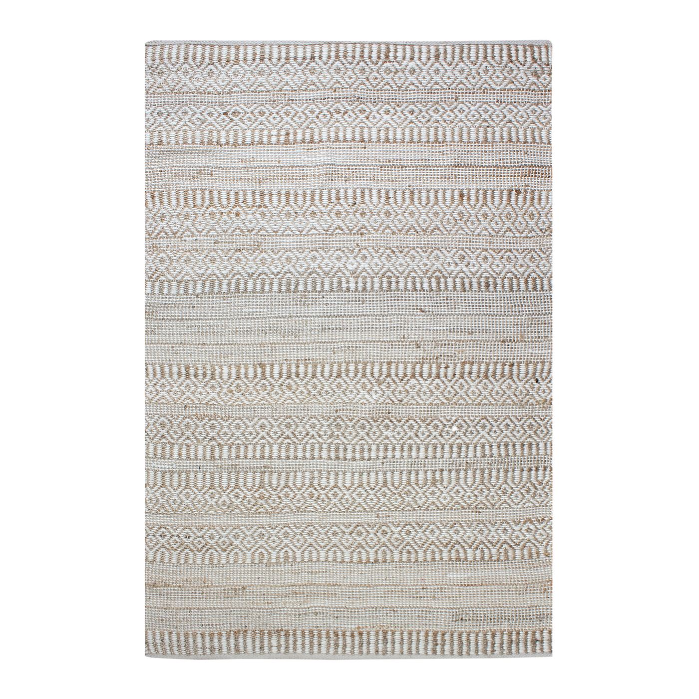 Area Rug, Bedroom Rug, Living Room Rug, Living Area Rug, Indian Rug, Office Carpet, Office Rug, Shop Rug Online, Hemp, Wool, Natural White, Pitloom, Flat Weave, Geometrical
