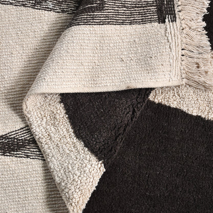 SARATA RUG - IVORY/CHARCOAL - COTTON