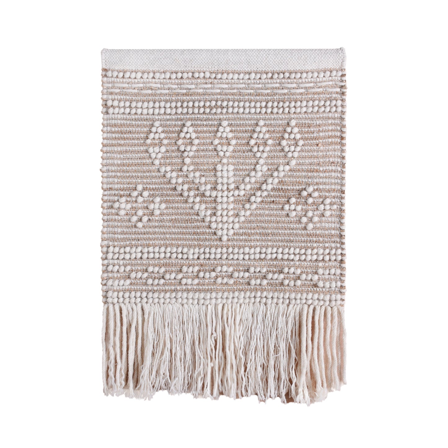 SEDERHAT WALL HANGING - NATURAL/IVORY - HANDWOVEN - JUTE/WOOL