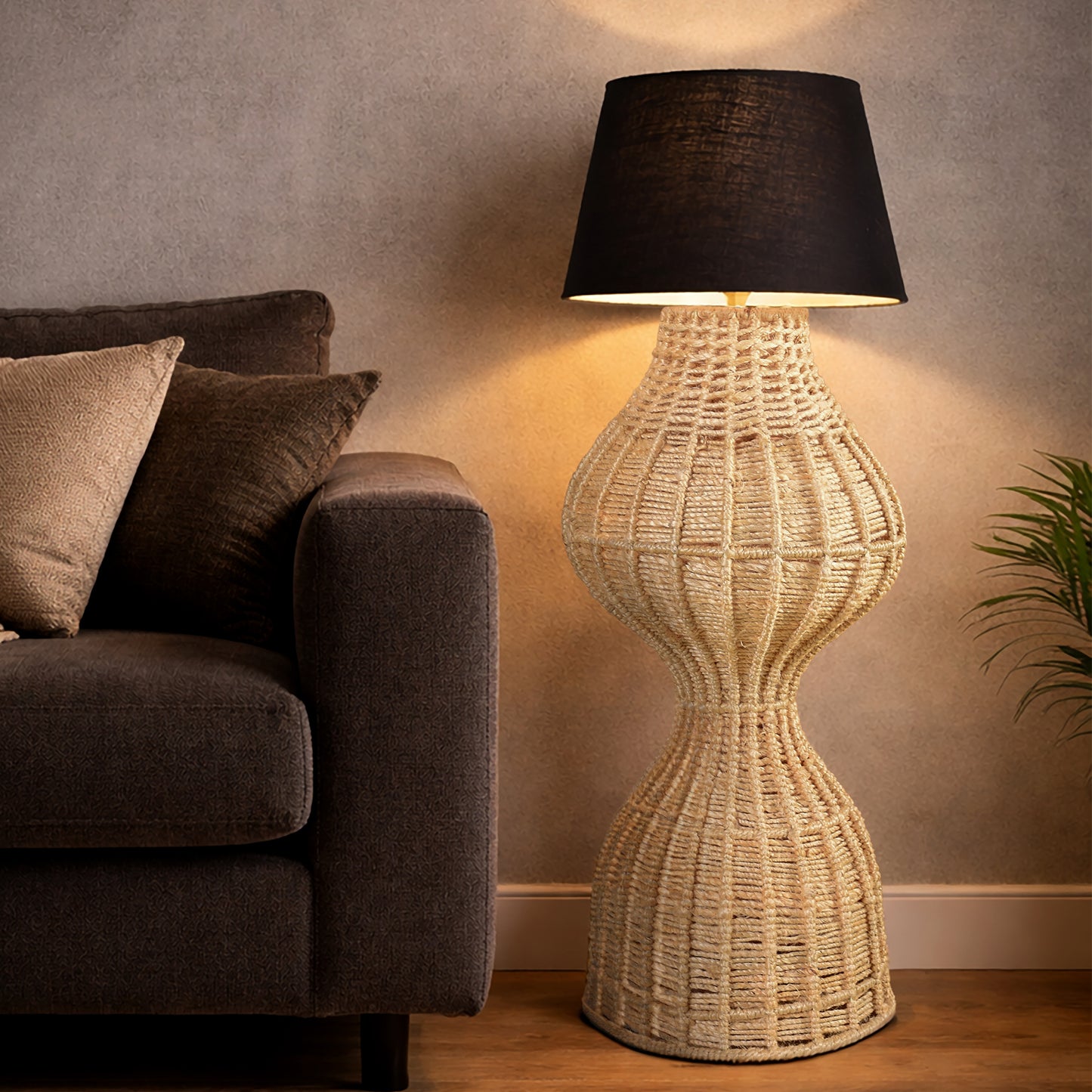 SELINA FLOOR LAMP - NATURAL - HAND MADE - JUTE