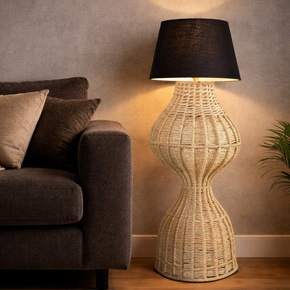 SELINA FLOOR LAMP - NATURAL - HAND MADE - JUTE