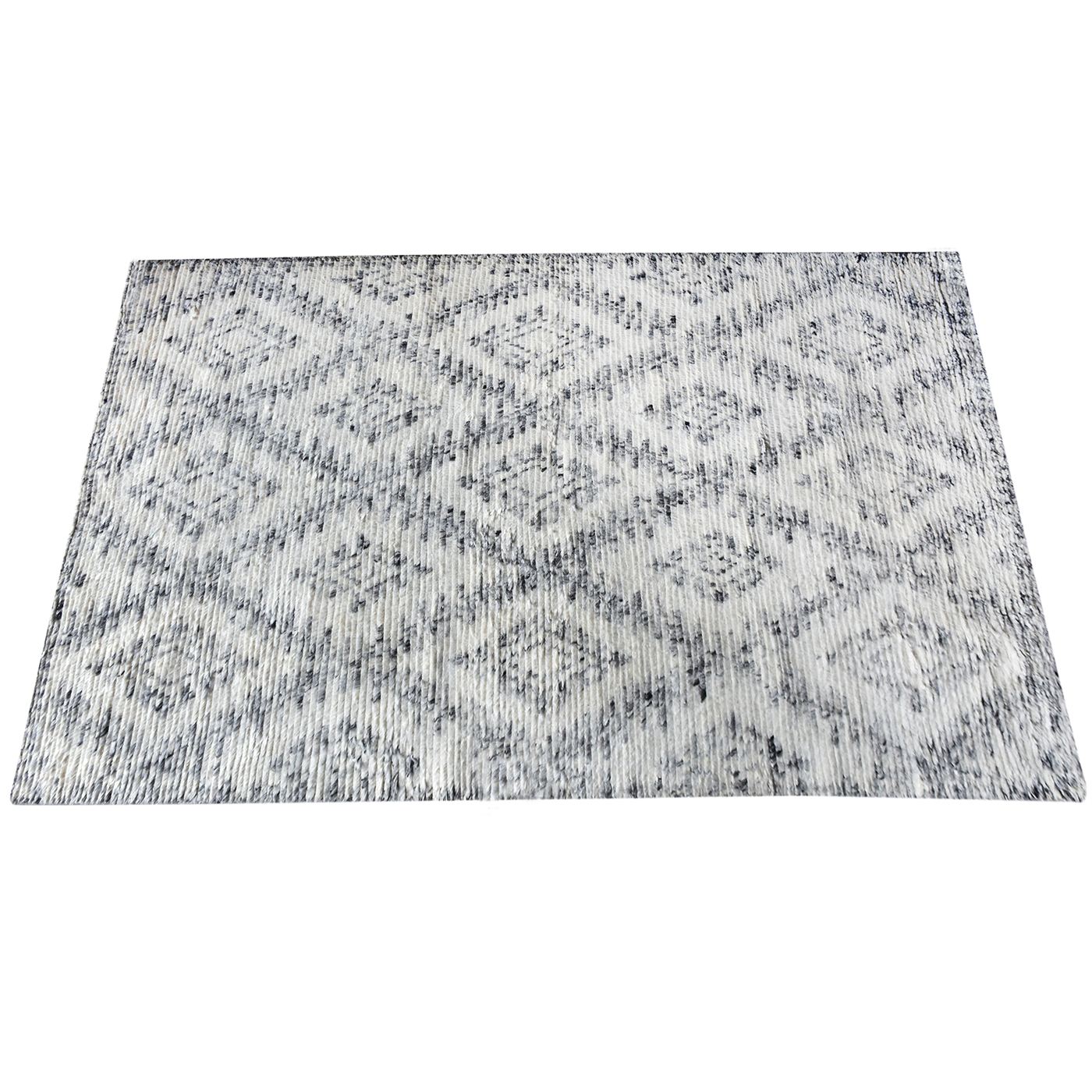 Area Rug, Bedroom Rug, Living Room Rug, Living Area Rug, Indian Rug, Office Carpet, Office Rug, Shop Rug Online, Wool, Natural White, Grey, Hand knotted, All Cut, Diamond