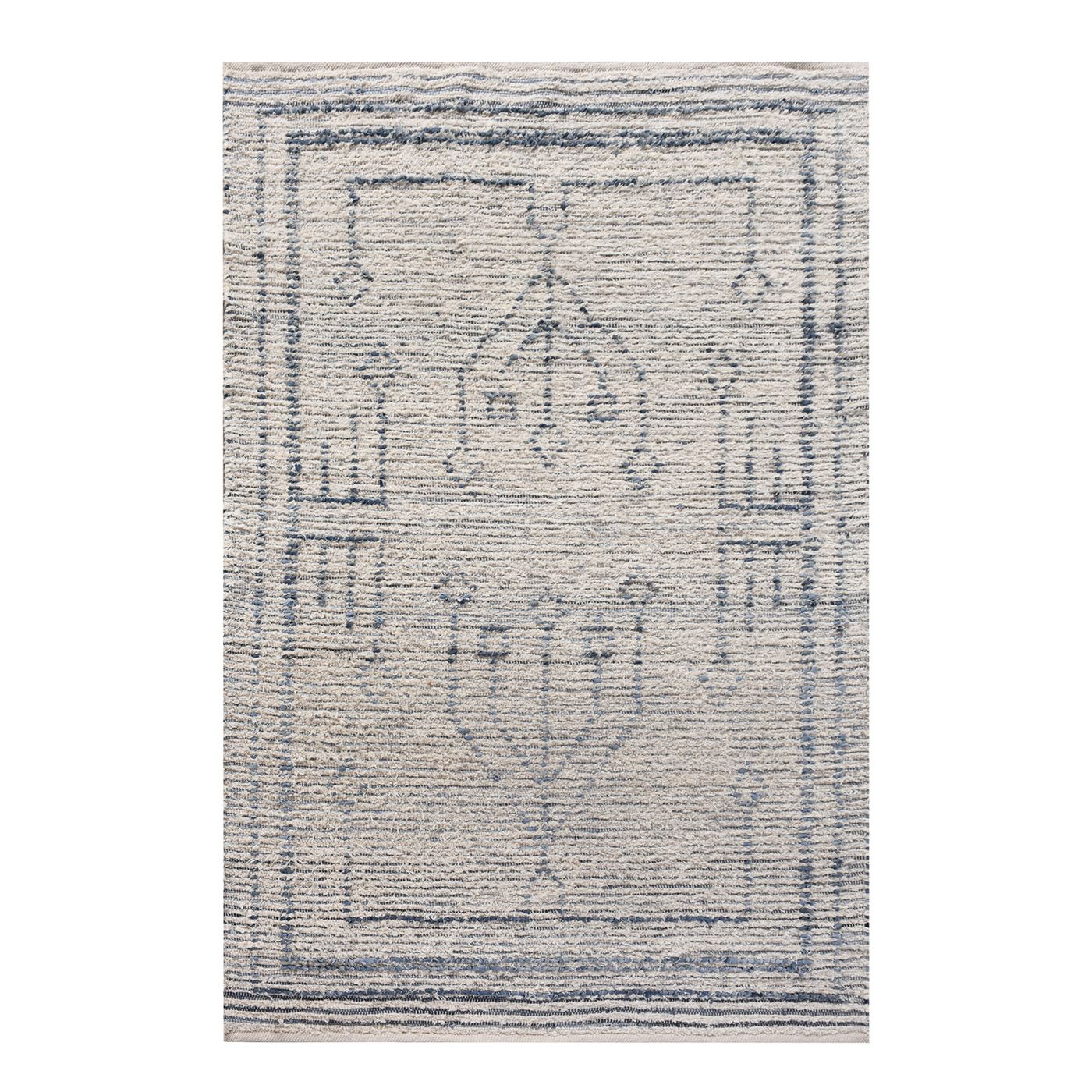 Area Rug, Bedroom Rug, Living Room Rug, Living Area Rug, Indian Rug, Office Carpet, Office Rug, Shop Rug Online, Denim, Cotton Salvage, Natural White, Blue, Pitloom, All Loop, tribale 