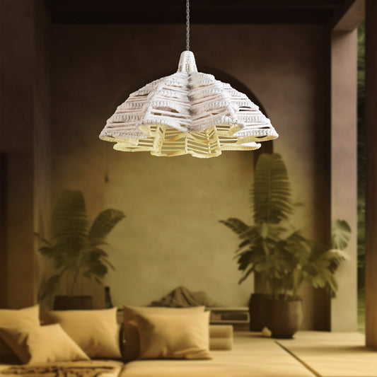 SHOROBE-II LAMP - IVORY - HAND MADE - WOOL
