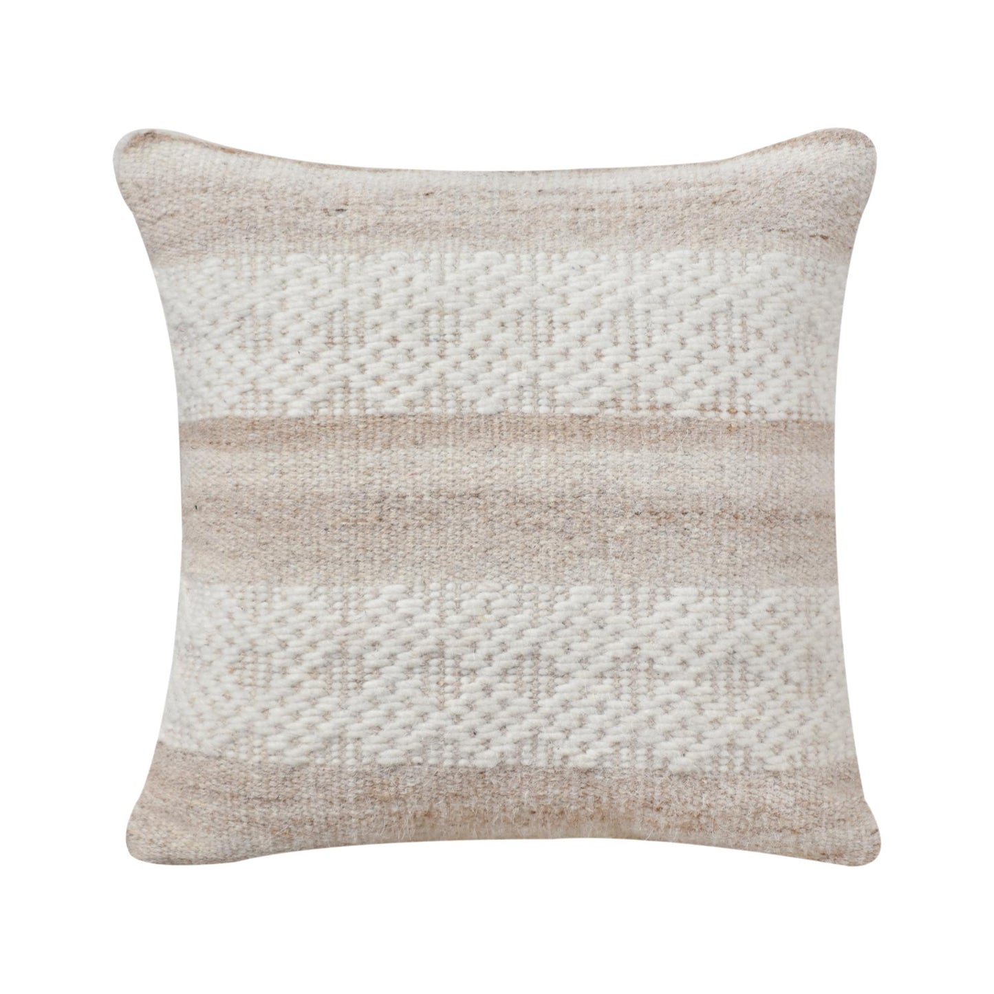 SIMEON CUSHION - WOOL - BEIGE/IVORY