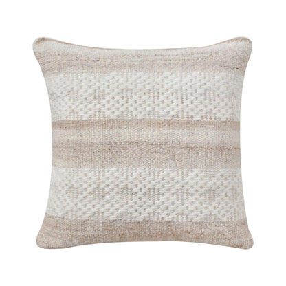 SIMEON CUSHION - WOOL - BEIGE/IVORY