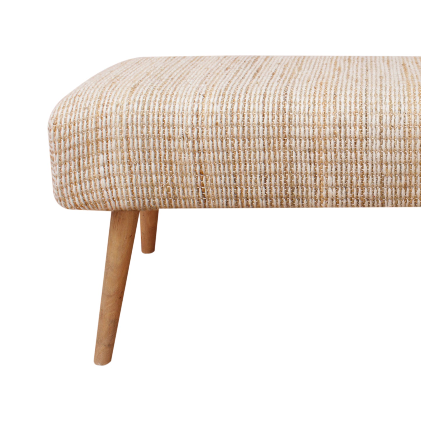 SIMPSON BENCH - IVORY - HAND WOVEN - WOOL/JUTE
