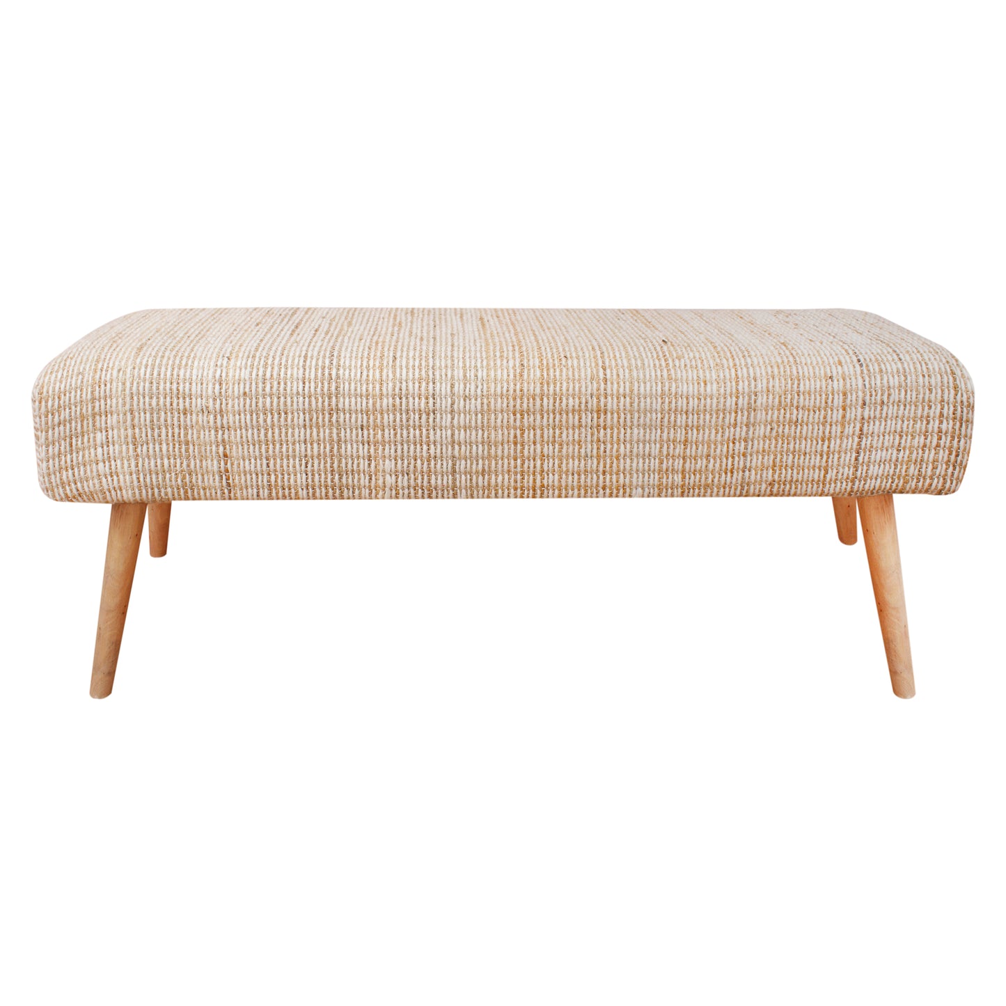SIMPSON BENCH - IVORY - HAND WOVEN - WOOL/JUTE