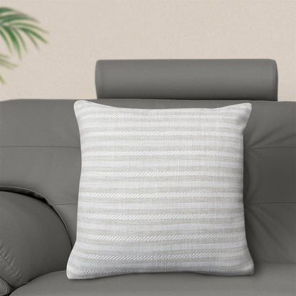 Skata Cushion, Blended Fabric, Beige, Natural White, Machine Made, Flat Weave