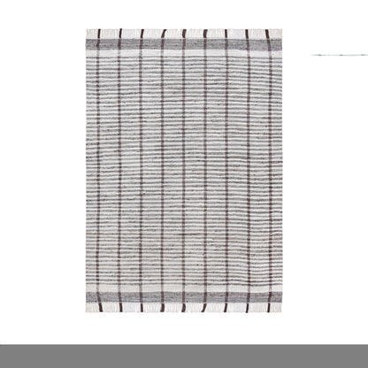 SMITHFIELD RUG - IVORY/BROWN - HAND WOVEN - COTTON DENIM