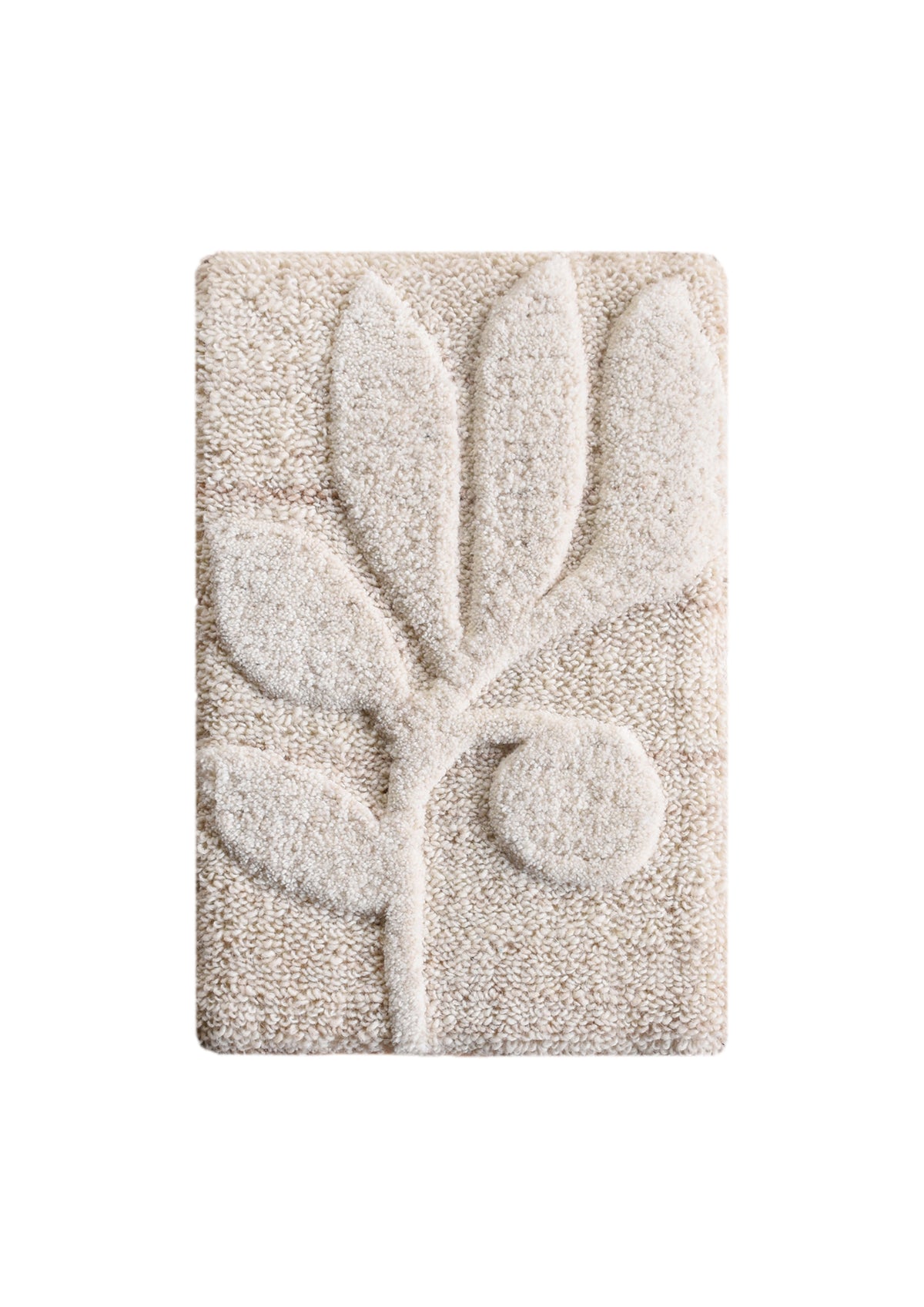 NAREDO-II AND SOLICO-II WALL FRAME - IVORY - HAND WOVEN / OVER TUFTED - WOOL & WOOD FRAME