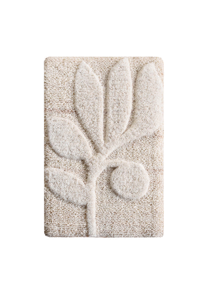 NAREDO-II AND SOLICO-II WALL FRAME - IVORY - HAND WOVEN / OVER TUFTED - WOOL & WOOD FRAME