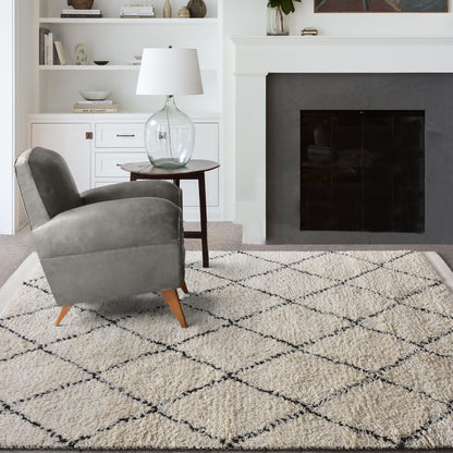 SORTON RUG - WOOL - IVORY/CHARCOAL