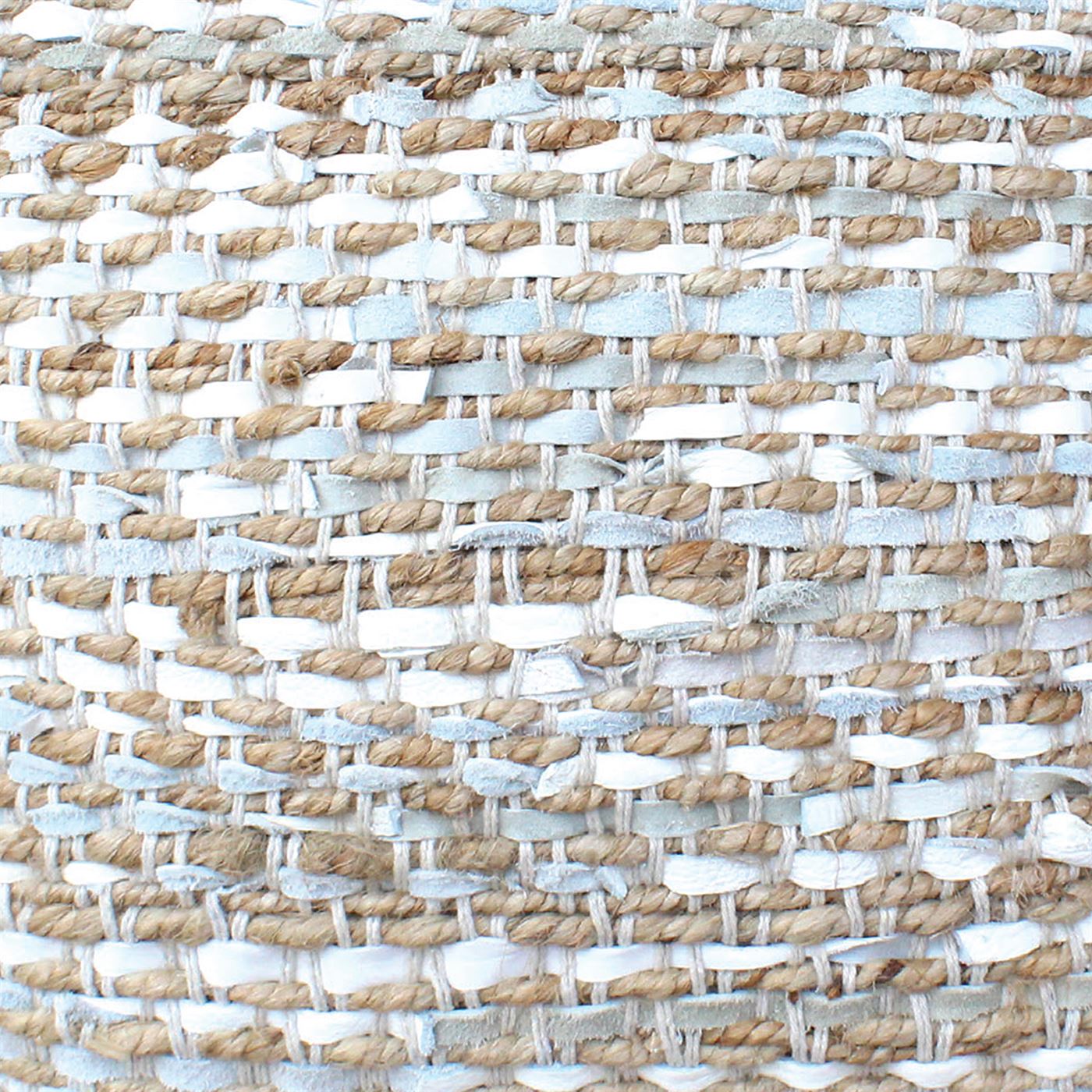 Stables Pillow, Hemp, Leather, Natural, Natural White, Pitloom, Flat Weave 