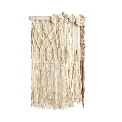 STRAUM WALL HANGING - IVORY - HAND KNITTED - WOOL