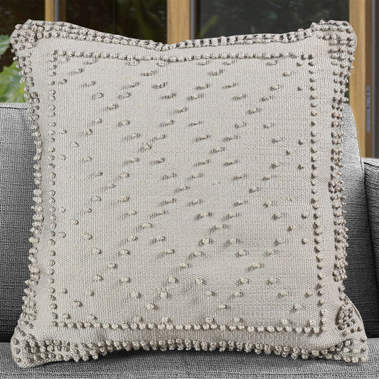 Stubbs Cushion, Micro Fiber, Grey, Pitloom, All Loop