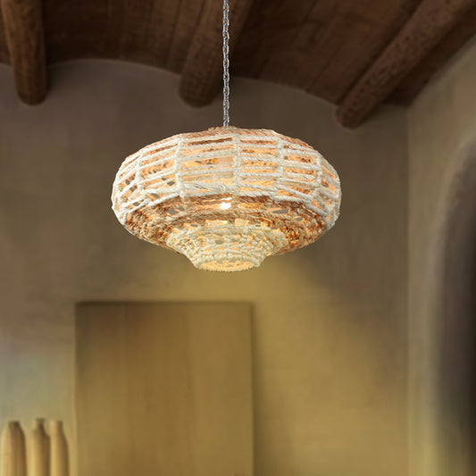 SYNNOTT LAMP - IVORY/NATURAL - HAND MADE - JUTE