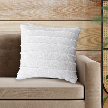 Sikes Cushion, Cotton, Natural White, Bm Fn, All Loop