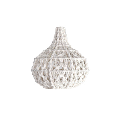 TAGUB LAMP - IVORY/GREY - HAND MADE - WOOL DORI + NZ WOOL