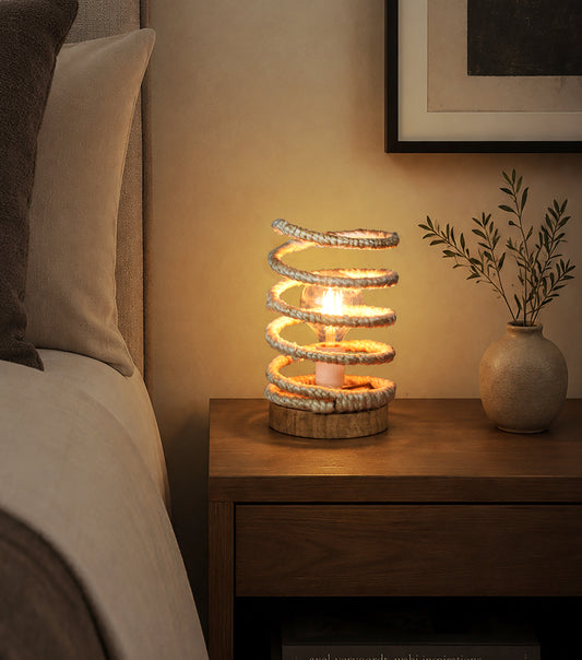 TAREN LAMP - BEIGE - HAND MADE - JUTE